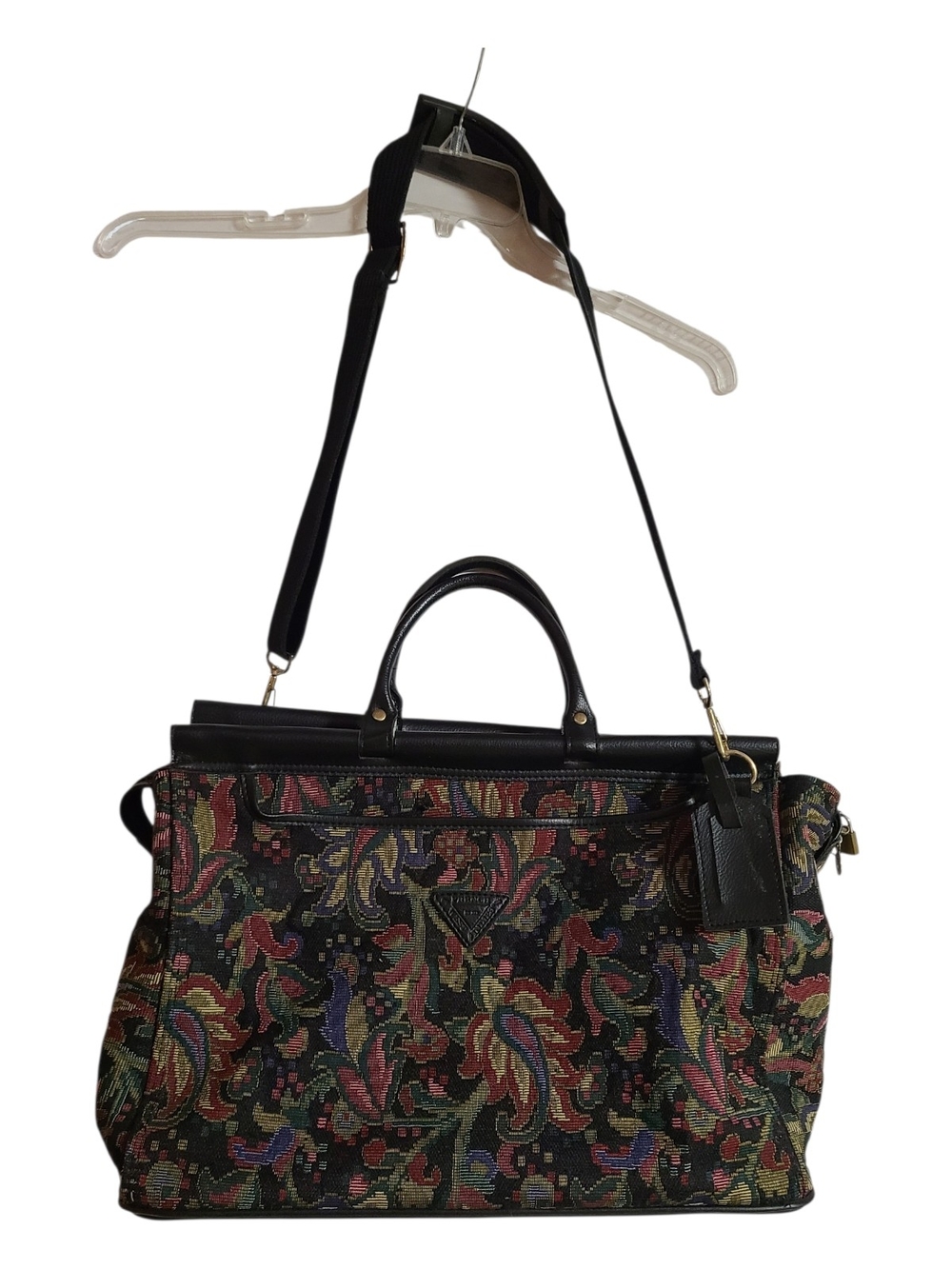 Vtg American Tourister French West Indies Tapestry Weekender Duffel Bag Paisley
